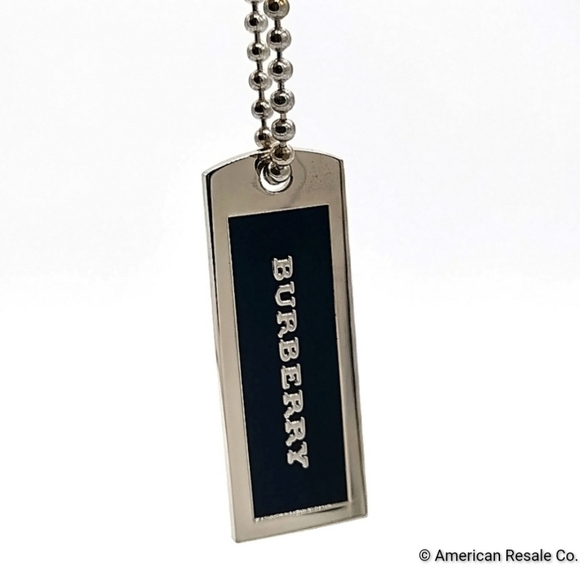 Burberry Accessories - Vintage Burberry Black and Silver Bag Charm Keychain Fob Purse Charm- Authentic
